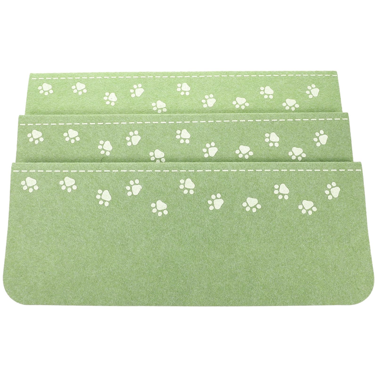 Evita resbalones con alfombrillas para escaleras antideslizantes de fieltro lavable verde 3 uds