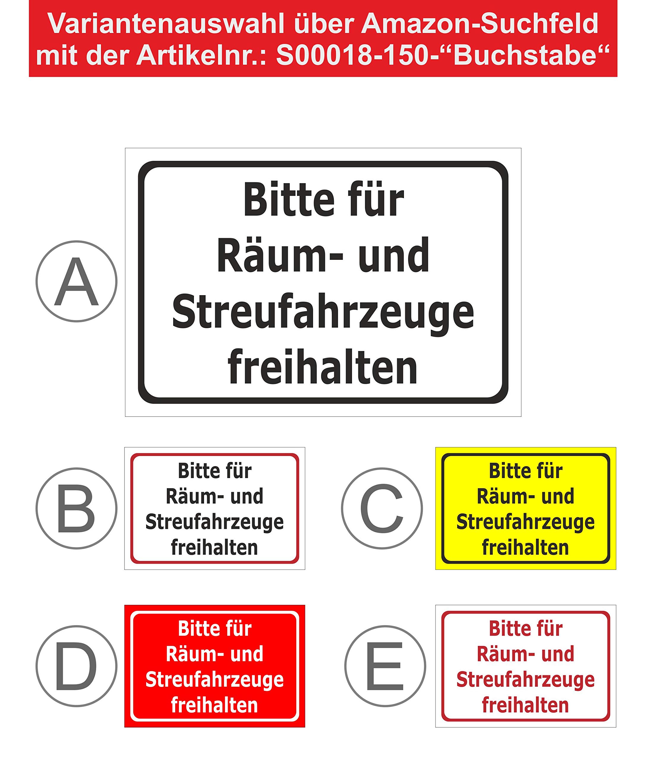 Melis-Folienwerkstatt Cartello Räum-Dienst – 45 x 30 cm – 3 mm schiuma rigida – 20 VAR S00018-146-D