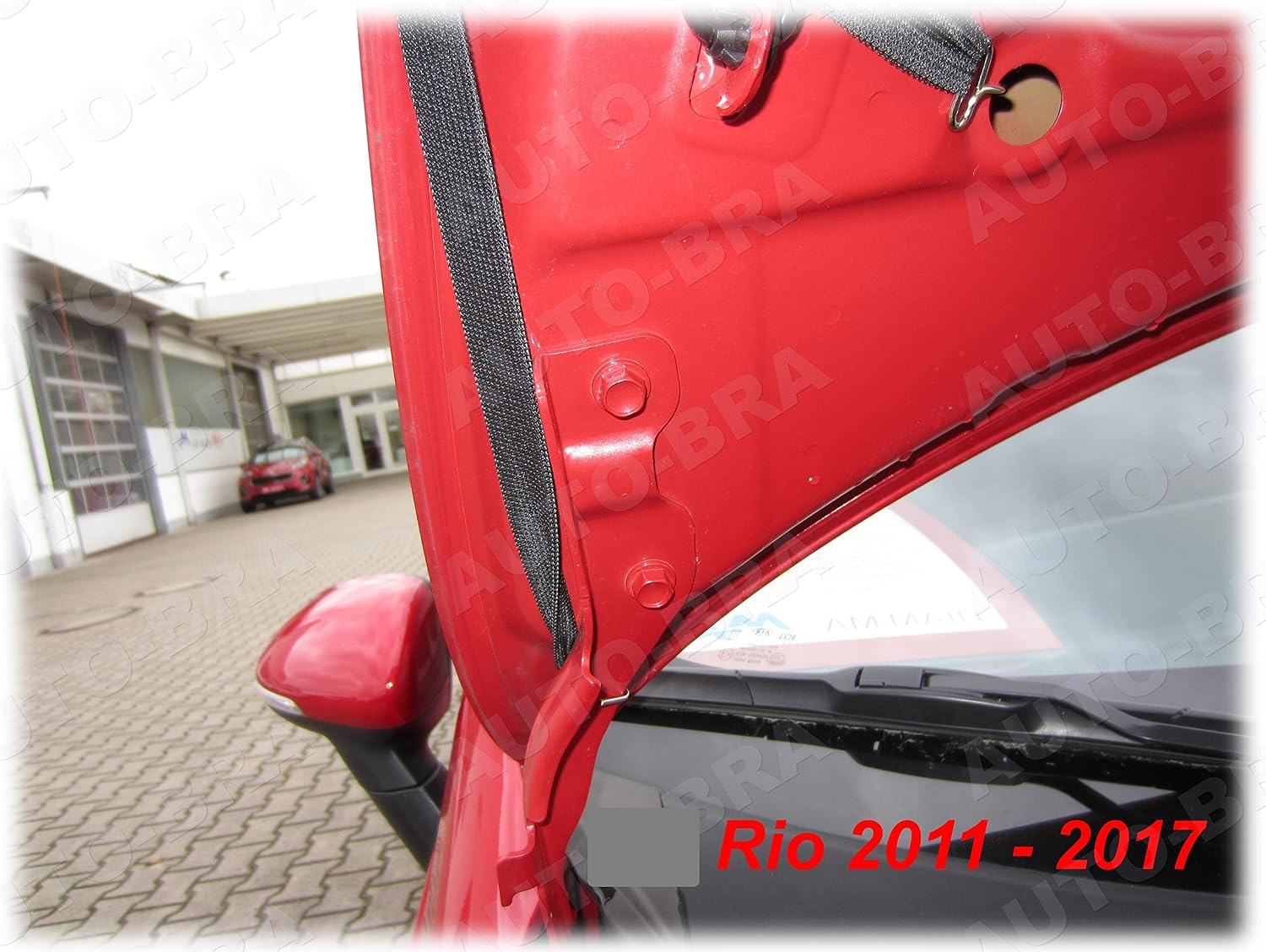 AB3-00075 Custom CAR Hood Bra Compatible with Kia Rio 2011-2017 Front End Nose Mask Bonnet Bra STONEGUARD Protector Tuning