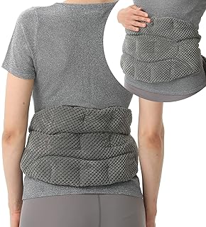 uncn Large Microwave Heating Pad for Lower Back | Heated Neck and Shoulder Wrap | Microwavable Heat Packs for Cramps, Menstrual, Lumbar, Muscle Spasms | Heated Waist Cordless Belt