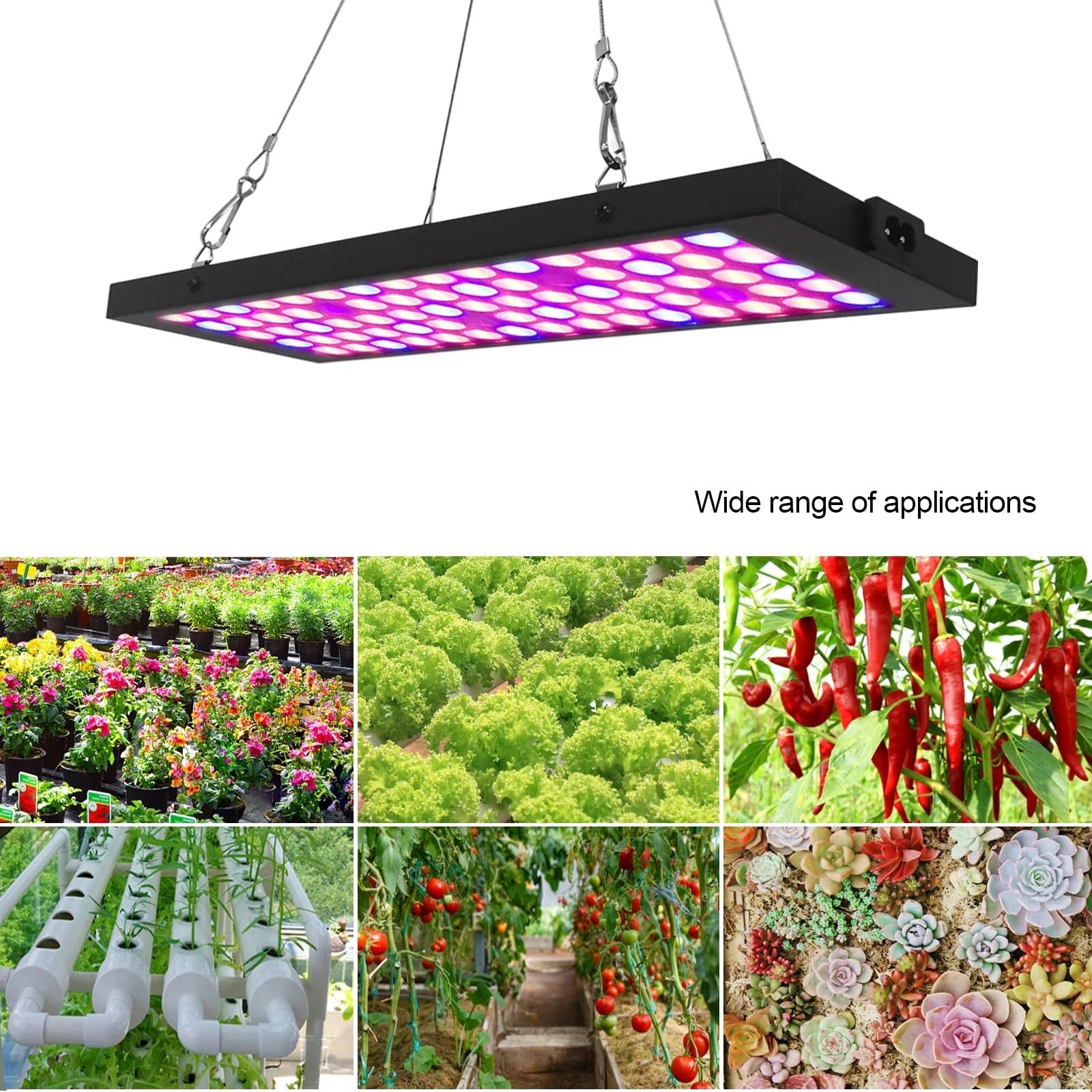 Luz LED Crecimiento, Lámpara LED de 40 W for cultivo de plantas, espectro completo, for cultivo vertical, verduras, flores, semillas, plantas de interior
