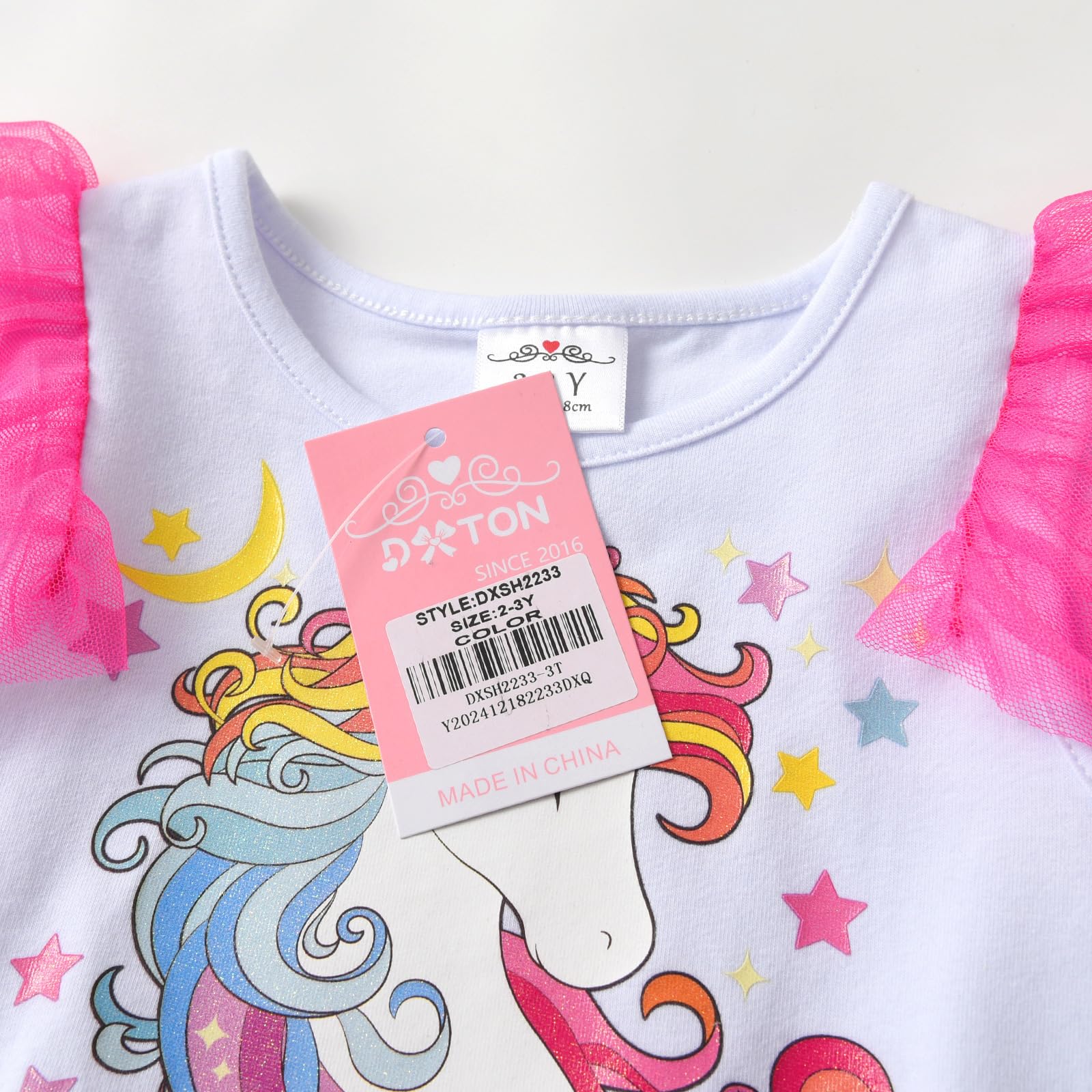 Vestido de Unicornio para Niñas Tul Princesa Primavera Verano 2-8 años