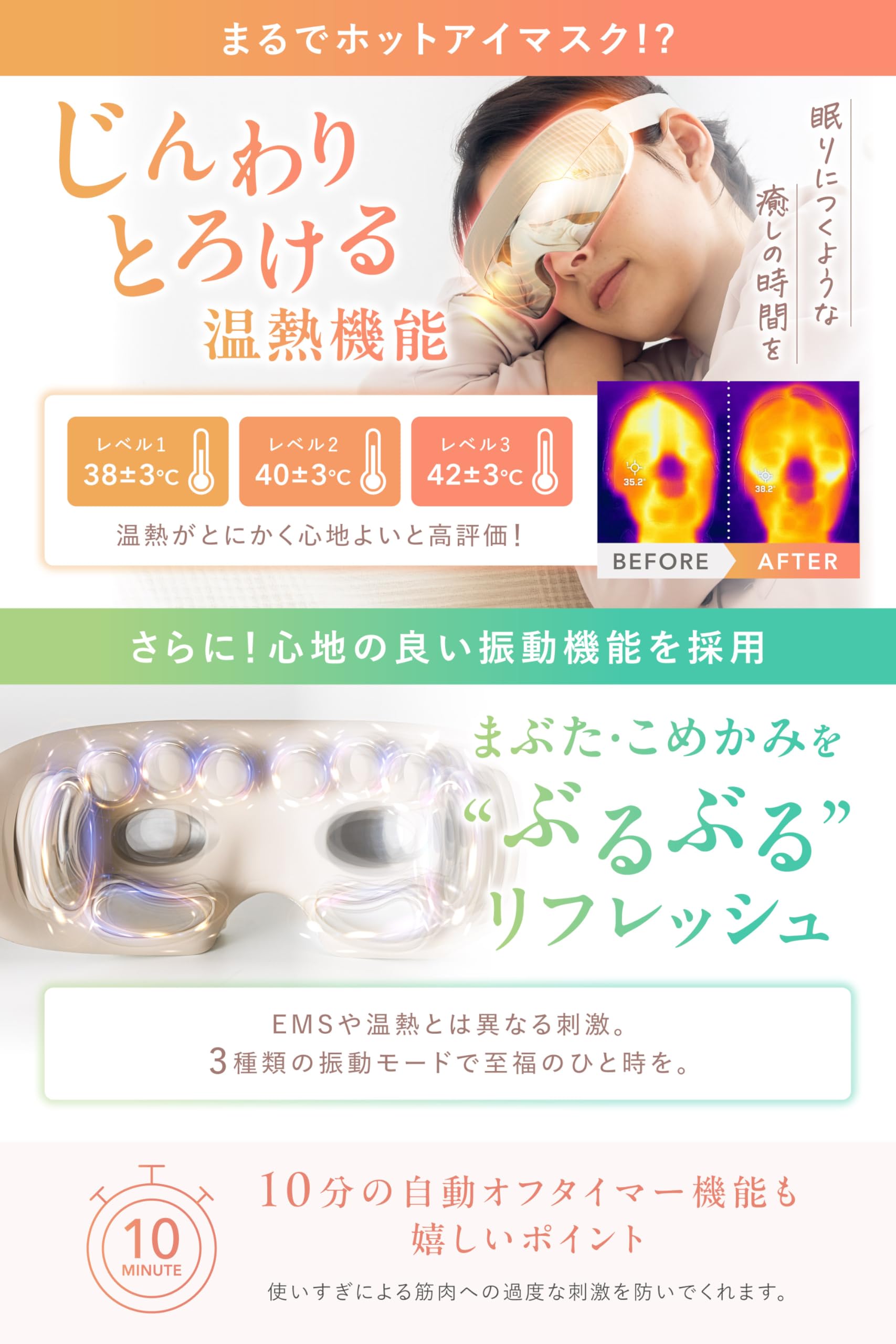 Amazon.co.jp: RELAGE Eye Warmer, Eye Warmer, EMS Heating
