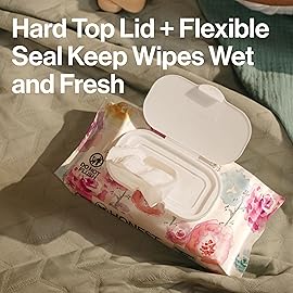 The Honest Company Clean Conscious Multi-Use Wipes Unscented Hypoallergenic Baby for Sensitive Skin 99% Water Plant-Based Compostable Rose Blossom 576 Count