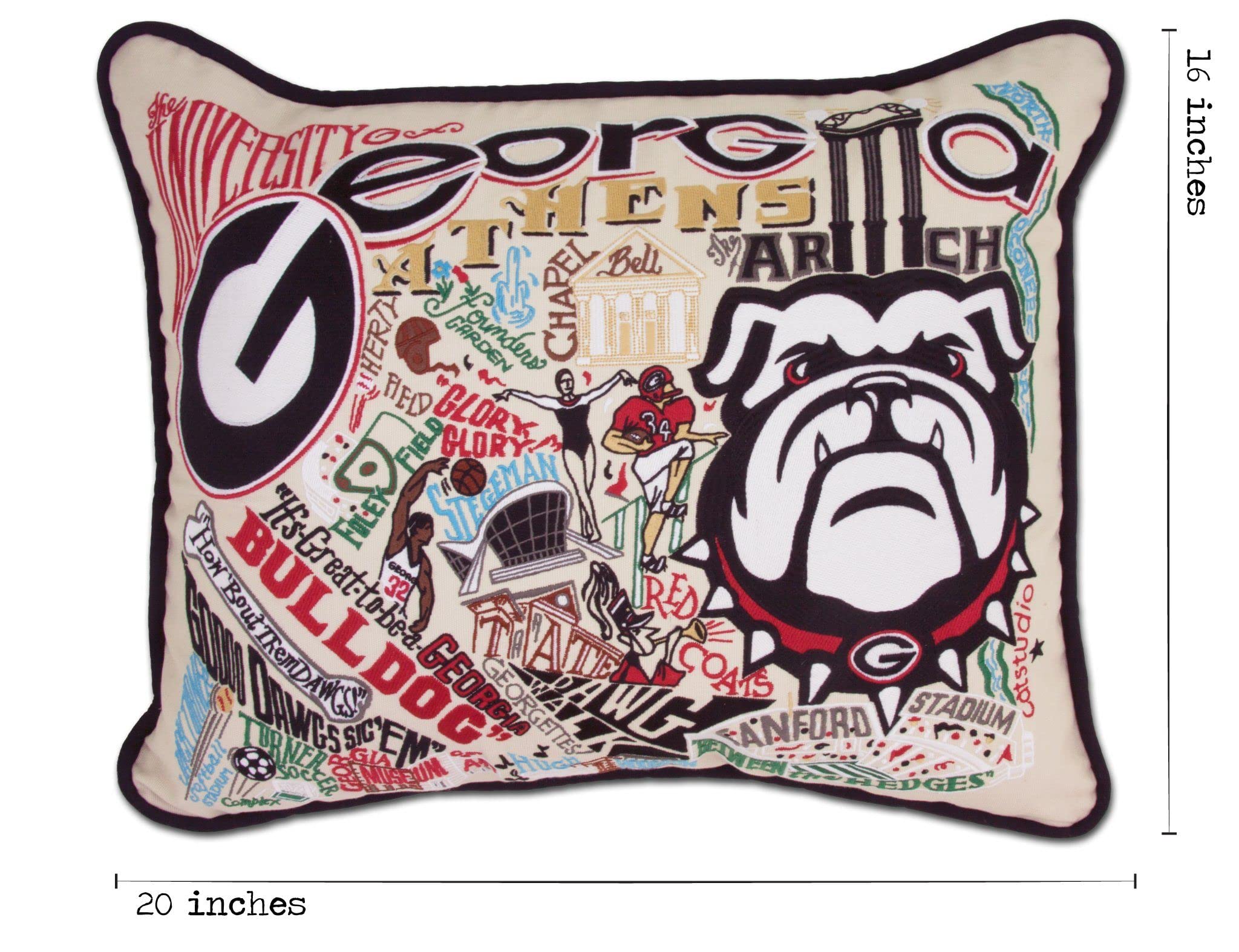 Amazon.co.jp: ジョージア大学のCollegiate刺繍枕 – Catstudio : Home
