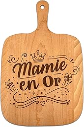 ERNESTINE - Planche à Découper Mamie en Or – Cadeau Mamie Original, Idée Cadeau Fête des Grands-Mères, Planche Apéro Bois Gravée, Cadeau Grand-Mère, Anniversaire, Noël - Cadeau grand-mère personnalisé