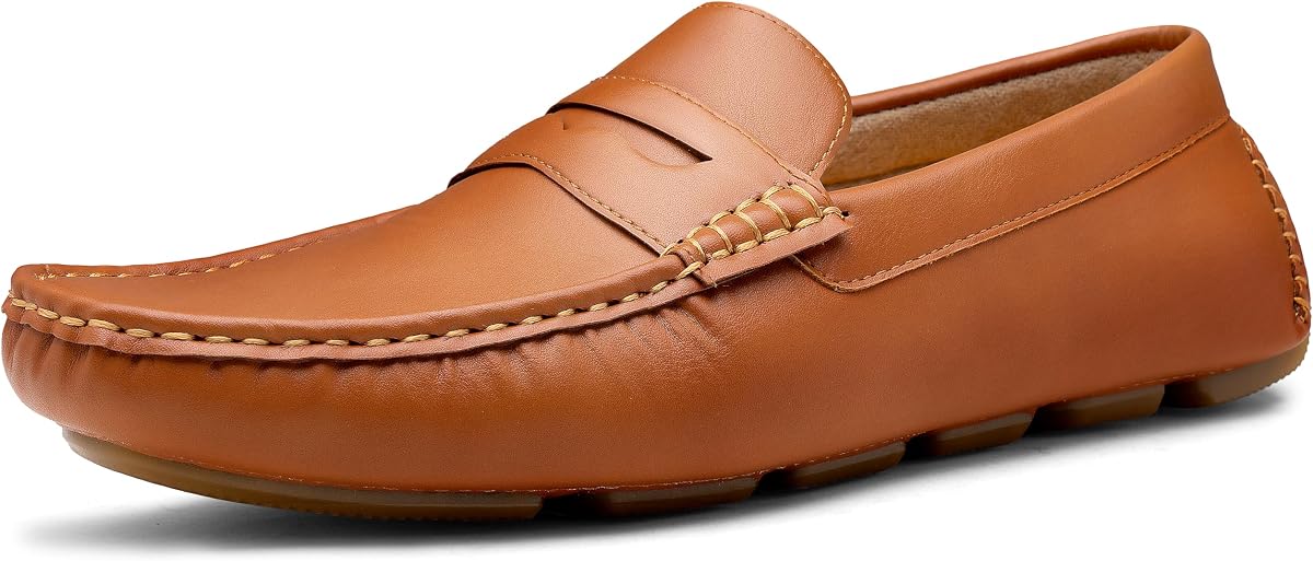 Mocasines Vostey para hombre, zapatos de conducción informales sin cordones | Mocasines Penny,Ligeros,Planos,Antideslizantes,Comodidad durante todo el día,Uso diario,Fin de semana,Playa,Verano,Vacaciones