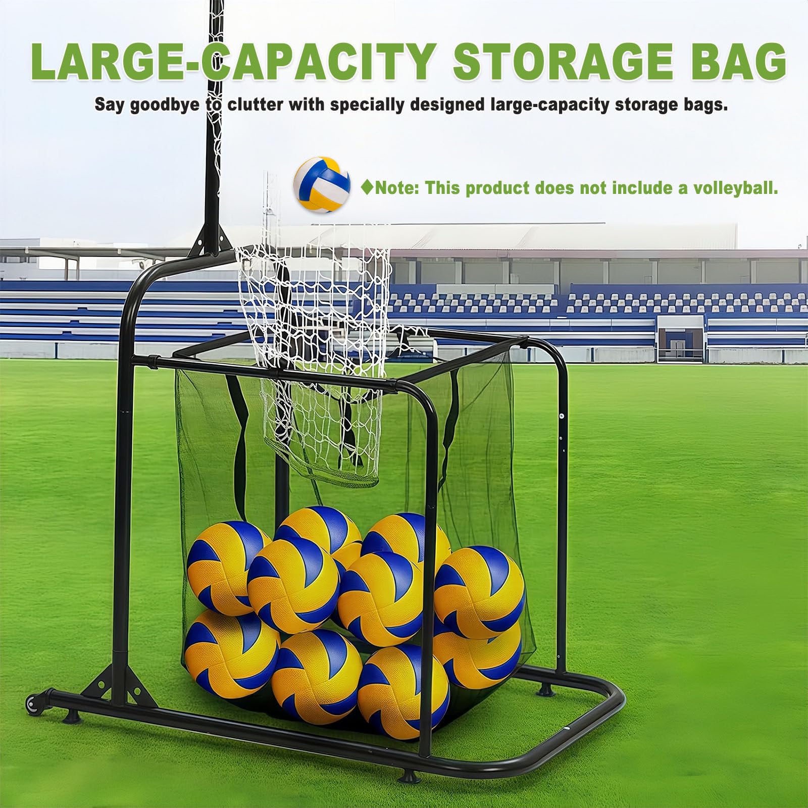 Filet d'entraînement pour passeur de volley-ball avec sac de récupération, cible pour service, smash et passe