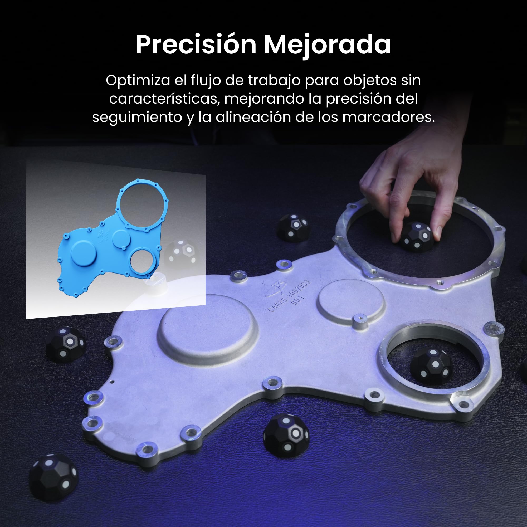 Revopoint Kit de Marcadores de Cúpula Magnéticos 3D de 6 Piezas para Escaneo 3D, Marcadorespara Escáneres 3D, Puntos de Seguimiento 3D para Evitar la Pérdida de Seguimiento y Mejorar la Precisión