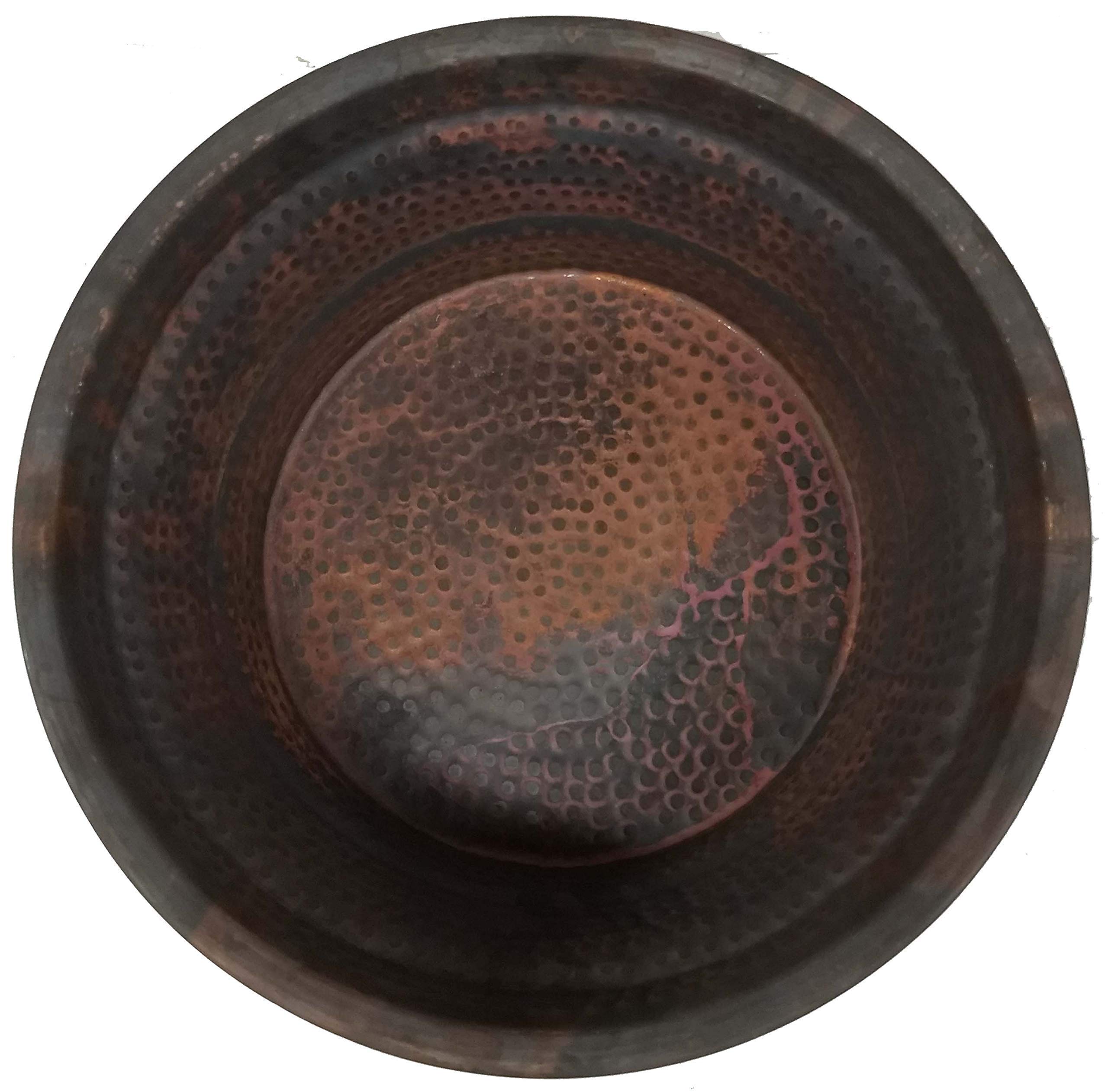 Rustic Tempered Vintage Finish Pure Copper Multi Decorative Manicure Kids Feet Washing Pedicure Fruits Planter Bowl Garden Flowers Basin Pot Garden Fountain Planter Flowers Cauldron