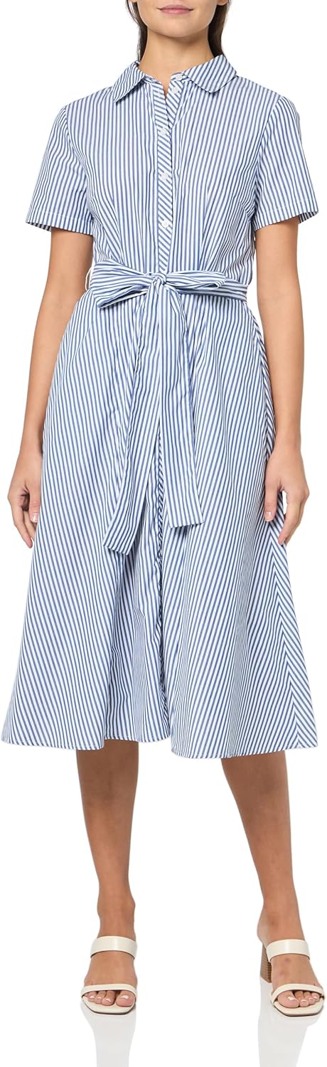 Tommy Hilfiger Womens Short Sleeve Self Tie Shirt Dress