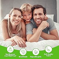 Vista 4 de Guardmax Zippered Mattress Encasement - California King Size - 100% Waterproof Mattress Protector - Bed Bug Mattress Cover Protects Against Bed