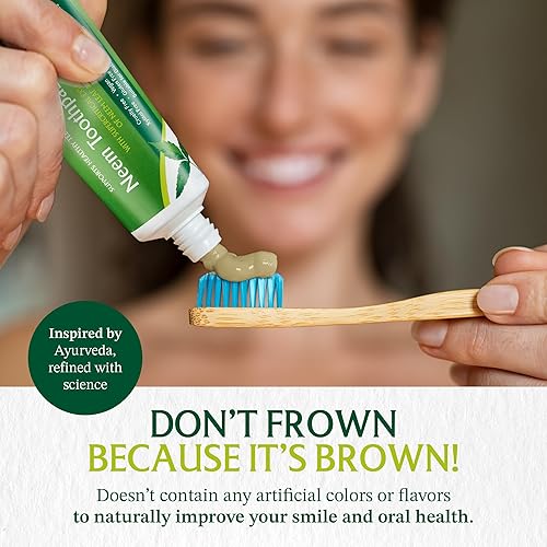 Miniatura 6 de Pasta de dientes Neem - Pasta de dientes sin flúor para adultos, niños y diabéticos - Pasta de dientes 100% vegana natural, sin flúor, sin gluten,
