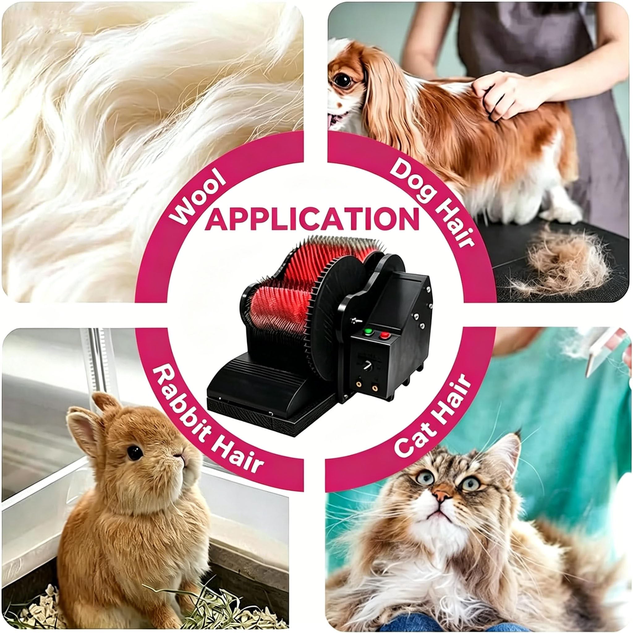 Cardatrice Elettrica, Rimuove Le Impurità dalle Fibre, Miscelazione Rapida dei Colori, Pettinatura E Filatura, Pedale per Lana, Doppi Rulli per Filatura, Infeltrimento E Filati Artistici