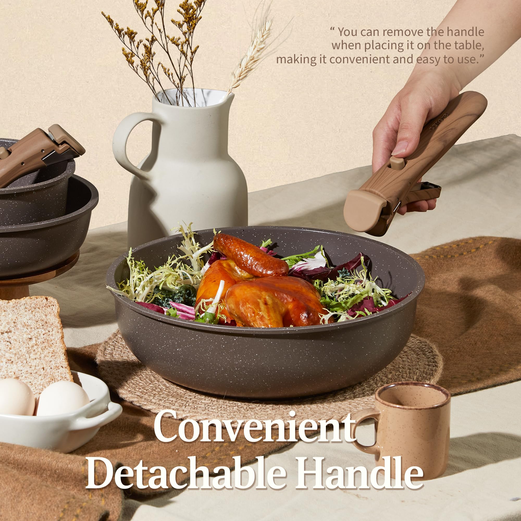 CAROTE 21 Piece Cookware Set - Non Stick Pots & Pans -6 CAROTE 21 Piece Cookware Set - Non Stick Pots & Pans -6
