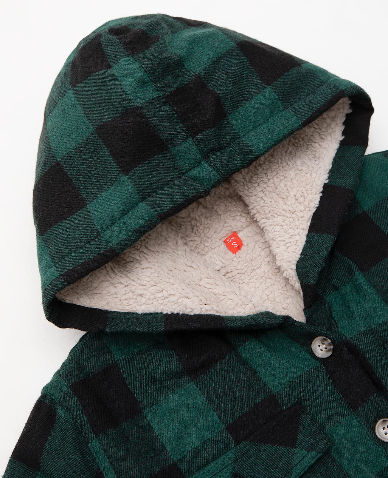 ZENTHACE Chaqueta de franela con capucha y forro de sherpa para niños | Para 2 a 16 años, chaqueta cálida para otoño e invierno con bolsillos para las manos, unisex, regalo de vacaciones y