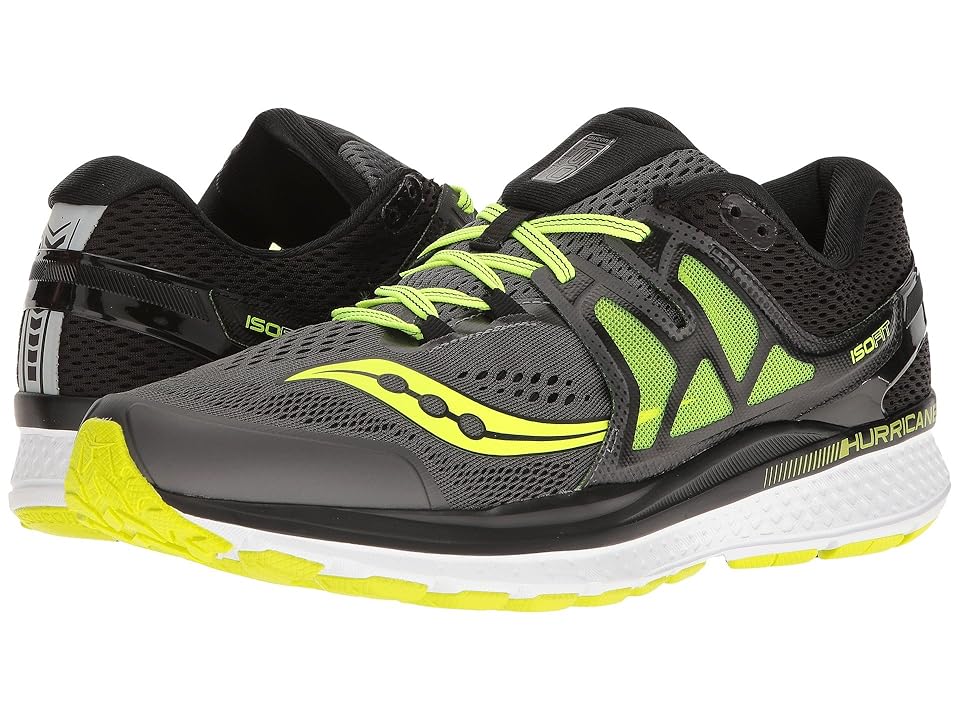 

Saucony Hurricane ISO 3 (Grey/Black/Citron) Men's Shoes