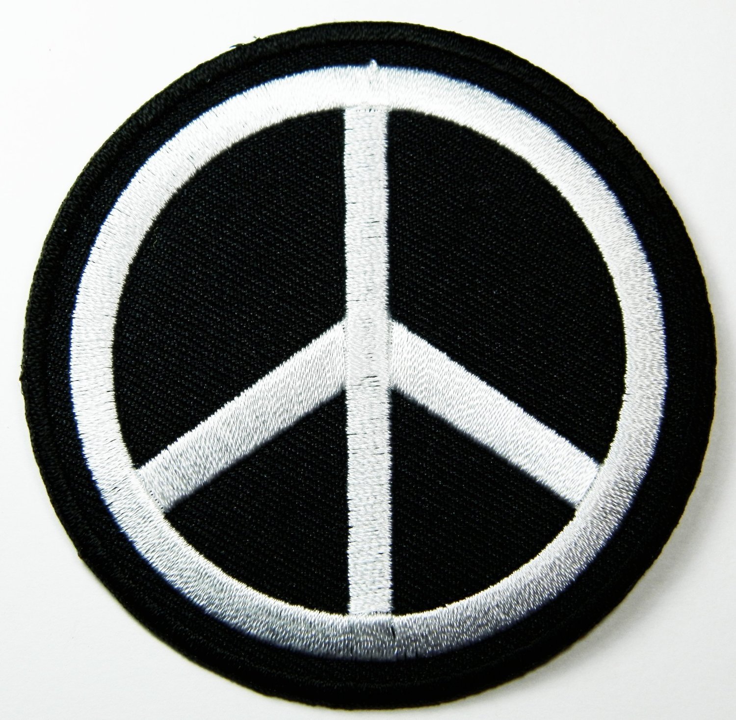 Peace Logo Sign Symbol Emblem Embroidered Iron on sew on patch /Size 6x6 cm