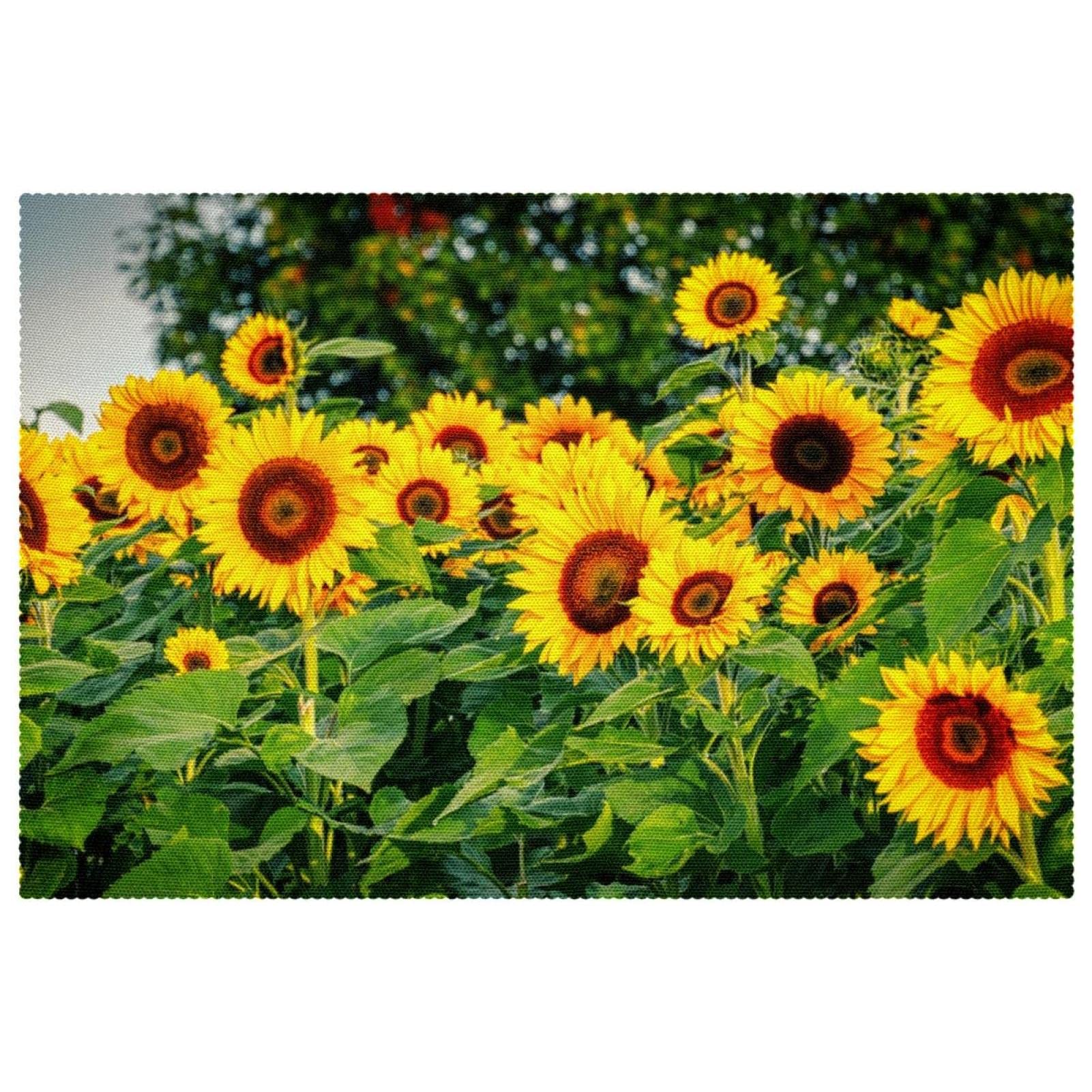 Set de table tournesol d'été lot de 6 de table élégant et résistant