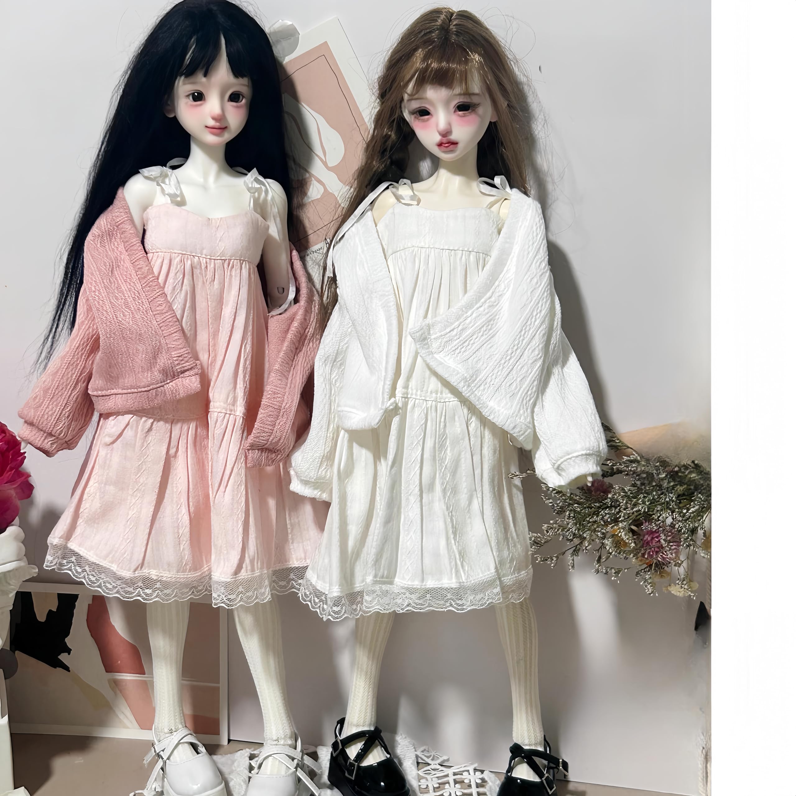 Set di vestiti per bambole BJD da 1/4 con giuntura sferica, fatti a mano, alla moda, adatti per bambole da 40,6 a 45,7 cm (18#)