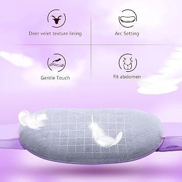 Portable Cordless Heating Pad, Electric Waist Belt Device, Heating Pad for Back Pain with 3 Modes, Portable Electric Fast Heating Belly Wrap Belt for Women and Girl(Purple)