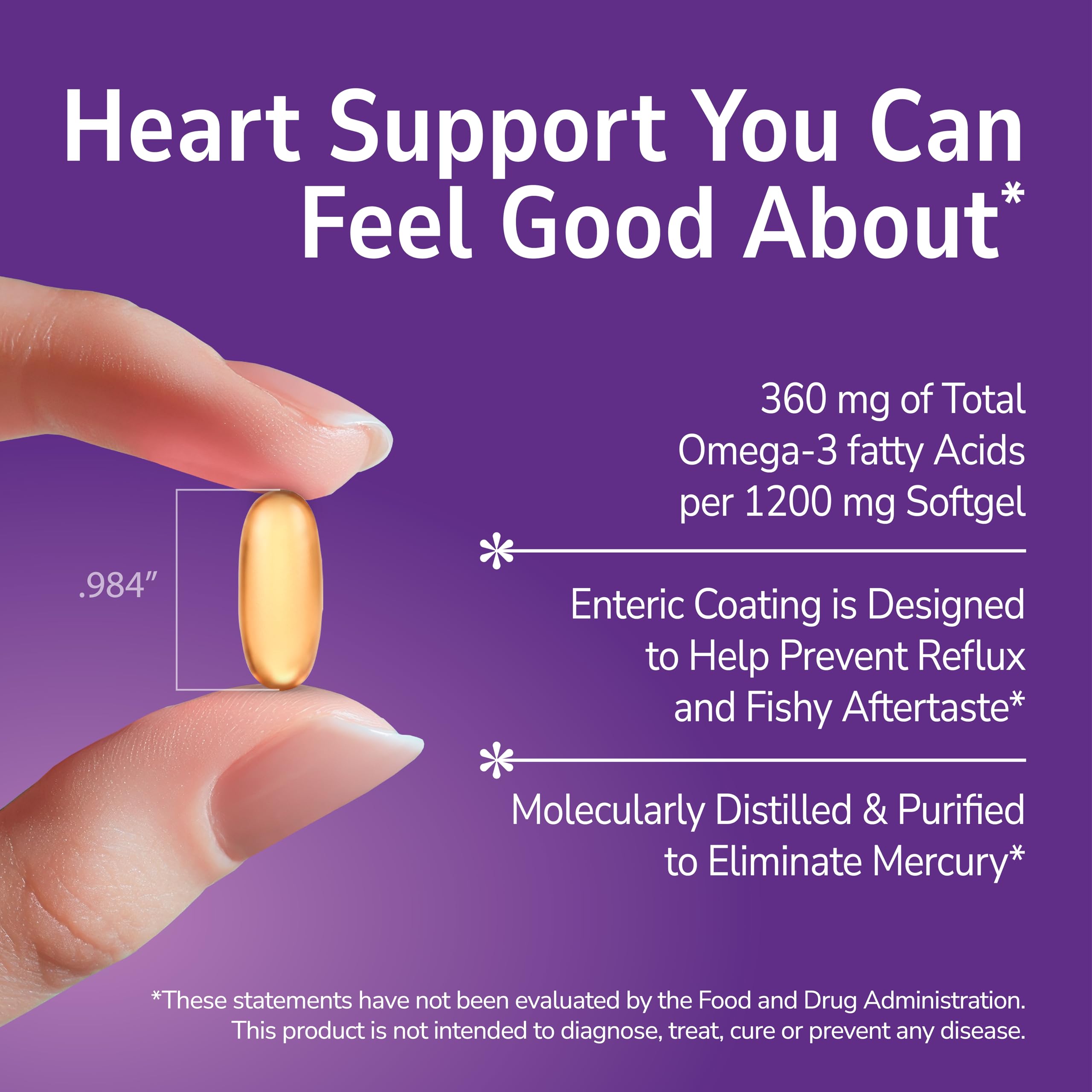 21st Century Fish Oil 1200mg Enteric Coated Softgels, Omega-3, 90 Count — Amazon image 4