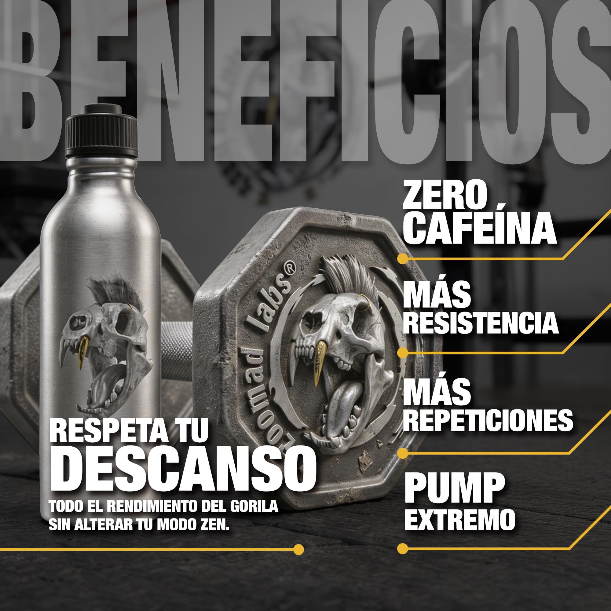 Pre Workout Sin Cafeína Moonstruck II Zero Zoomad Labs 540g – Preentreno Natural para Gimnasio con Óxido Nítrico, Pump Extremo, Fuerza y Resistencia – Energía sin Estimulantes Candy Coke