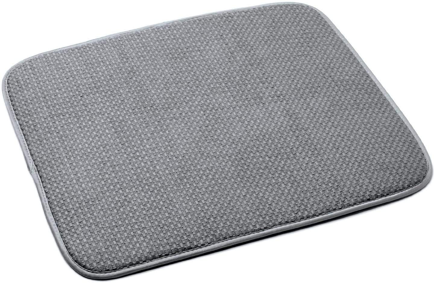 Norpro 16 by 18-Inch Microfiber Dish Drying Mat, (Gray, Set of 2 (16 x 18 Inch))