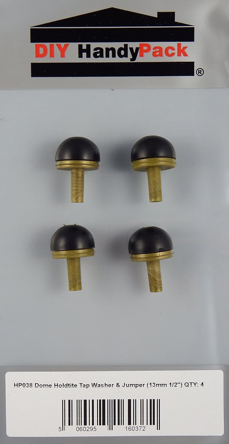 DIY HandyPack Replacement Dome Holdtite Tap Washer & Jumper 1/2" (4