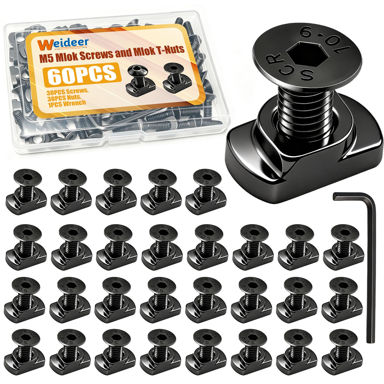 M5 T-Nut Screw Assortment Kit - 260PCS -10