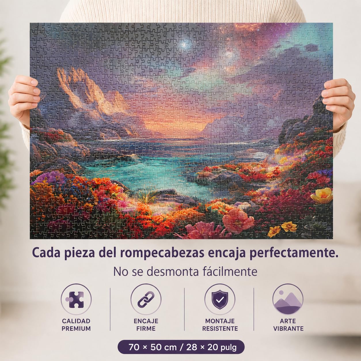 Yunlus Puzle para adultos, 1000 piezas, imposible, difícil, desafiante, rompecabezas, para adolescentes, montaña, mar, océano, flores, galaxia, paisaje nocturno, 1000 piezas, 71,1 x 50,8 cm Yunlus Puzle para adultos, 1000 piezas, imposible, difícil, desafiante, rompecabezas, para adolescentes, montaña, mar, océano, flores, galaxia, paisaje nocturno, 1000 piezas, 71,1 x 50,8 cm