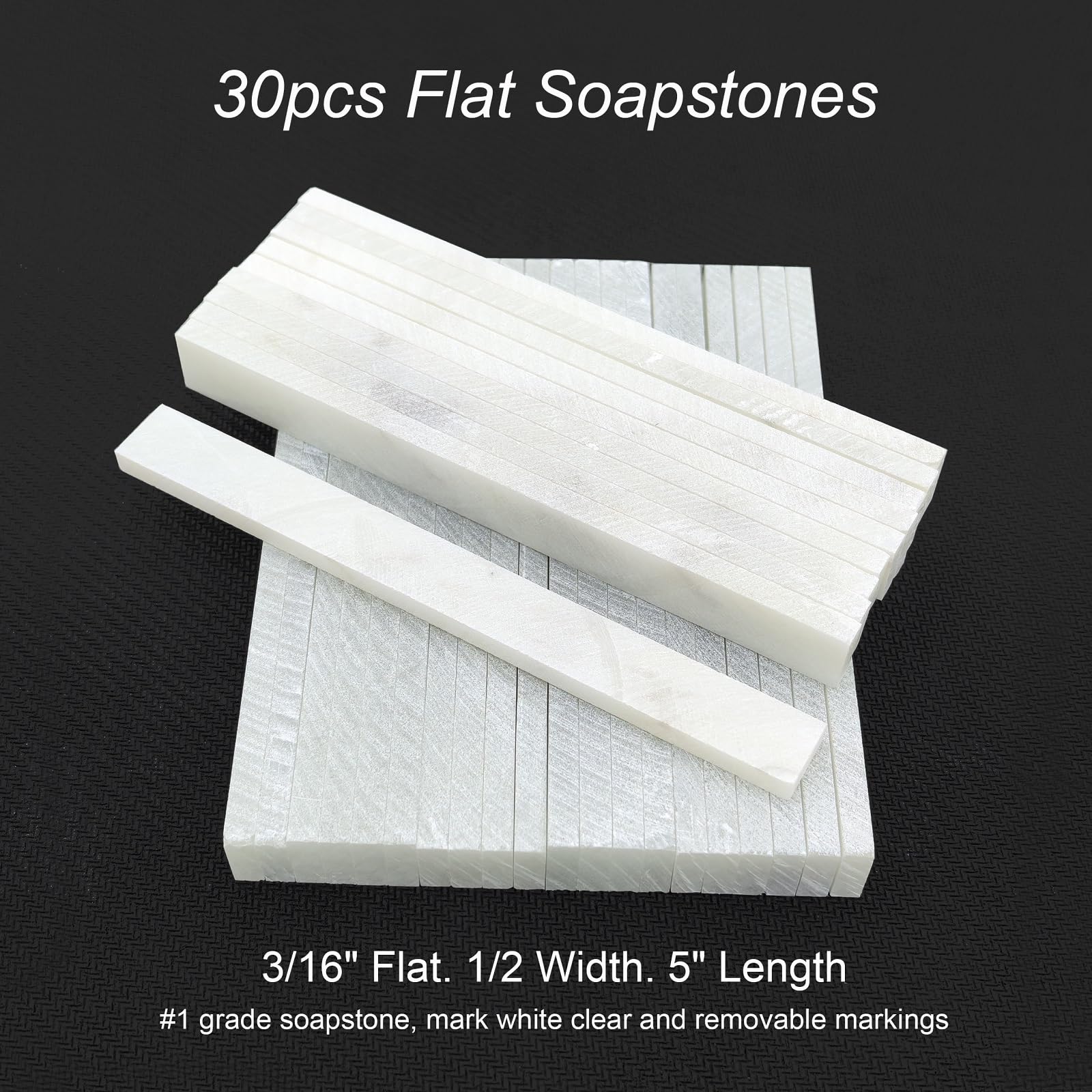 VASTOOLS Flat Soapstone Holders,2pc Welding Soapstone Pencil Holders, Extra 30pcs Flat Stone Refills, for Welders,Students,Mark White Clear and Removable Markings,Welding Accessories — Amazon image 2
