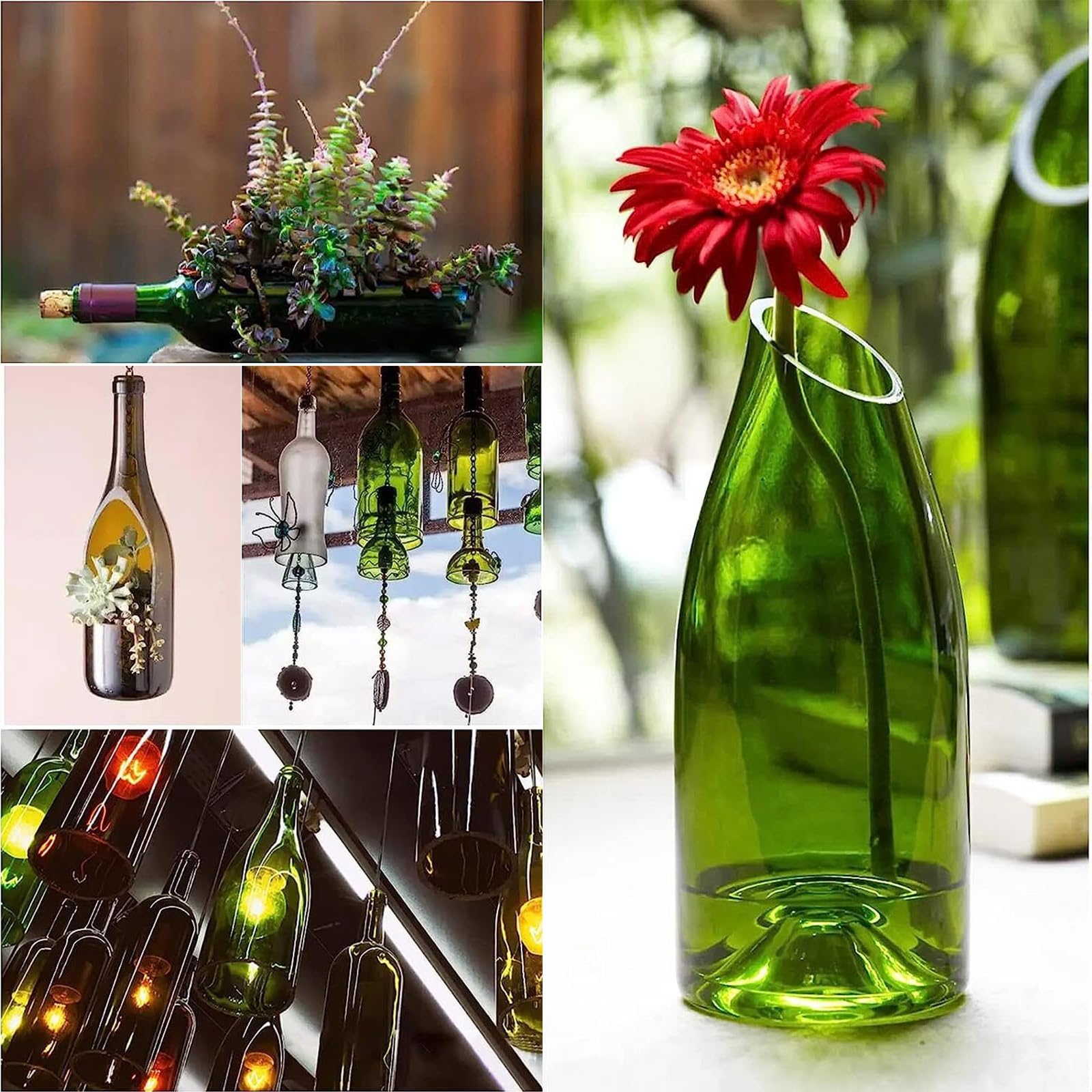 Elektrischer Glasschneider für Flaschen 6000r/min Flaschenschneider Glasflaschenschneider Glasschneider Schneidwerkzeug für Weinflaschen, Seeglas, Handwerk, DIY Blumentopf