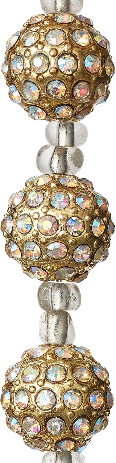 Gold Rhinestone & Metal Round Beads, 10mm by Bead Landing™ Gold Rhinestone & Metal Round Beads, 10mm by Bead Landing™