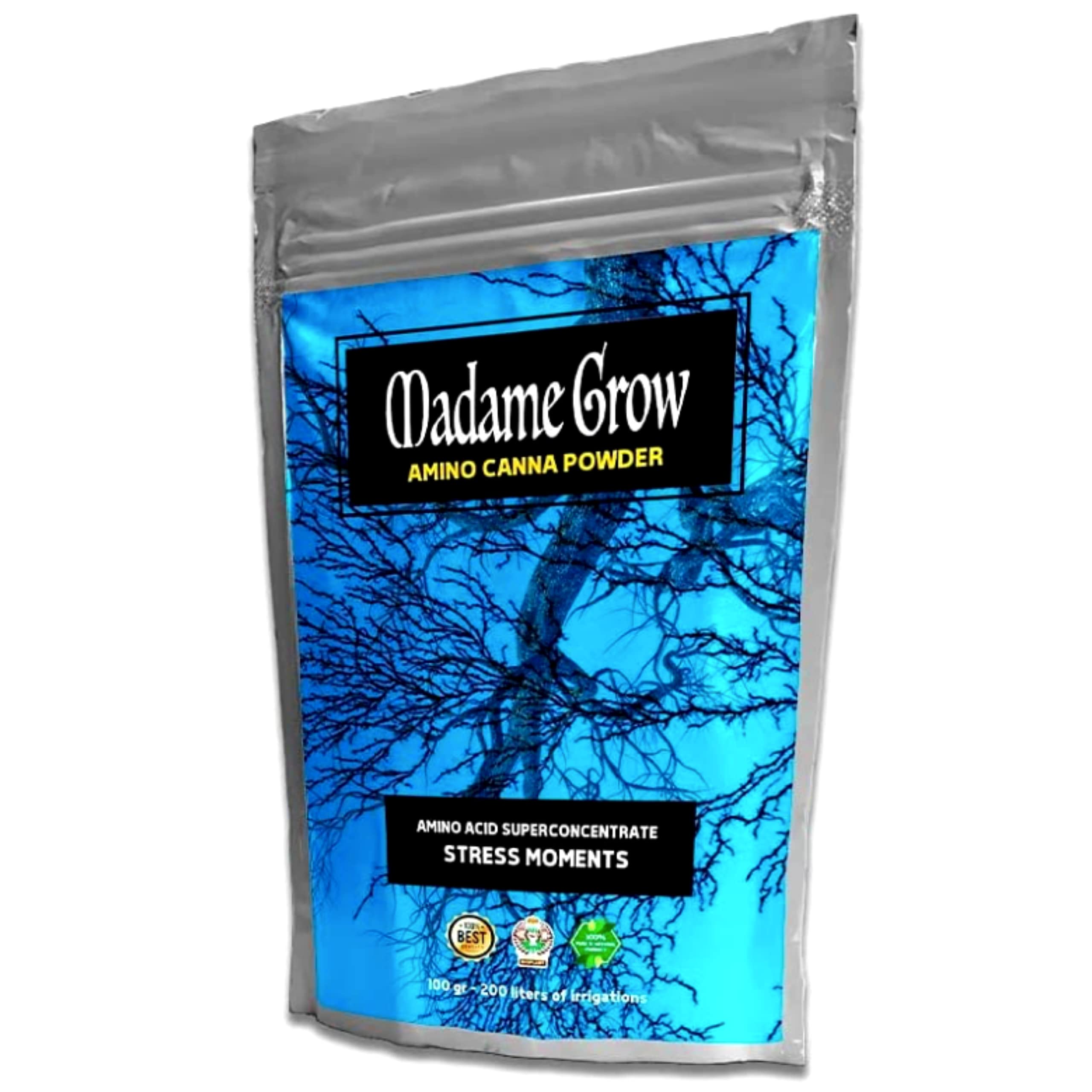 MADAME GROW - Nawóz do roślin - Nawóz do roślin - Thrichodermas, Kwitnienie i Aminokwasy - PACK MICO FLOWER - (100 + 50 + 30 gr)