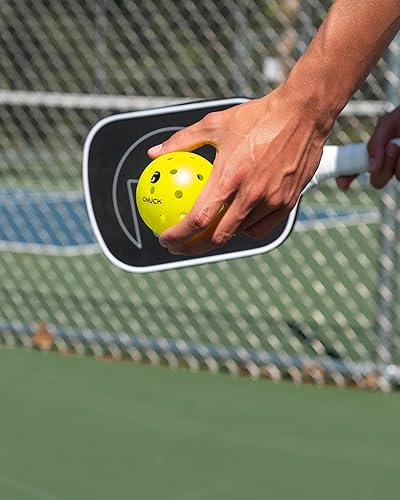 Miniatura 3 de GAMMA Chuck Pickleballs para jugar al aire libre, diseño simétrico de 38 agujeros, bola oficial de DUPR y NPL, aprobada por USAPA para juego de