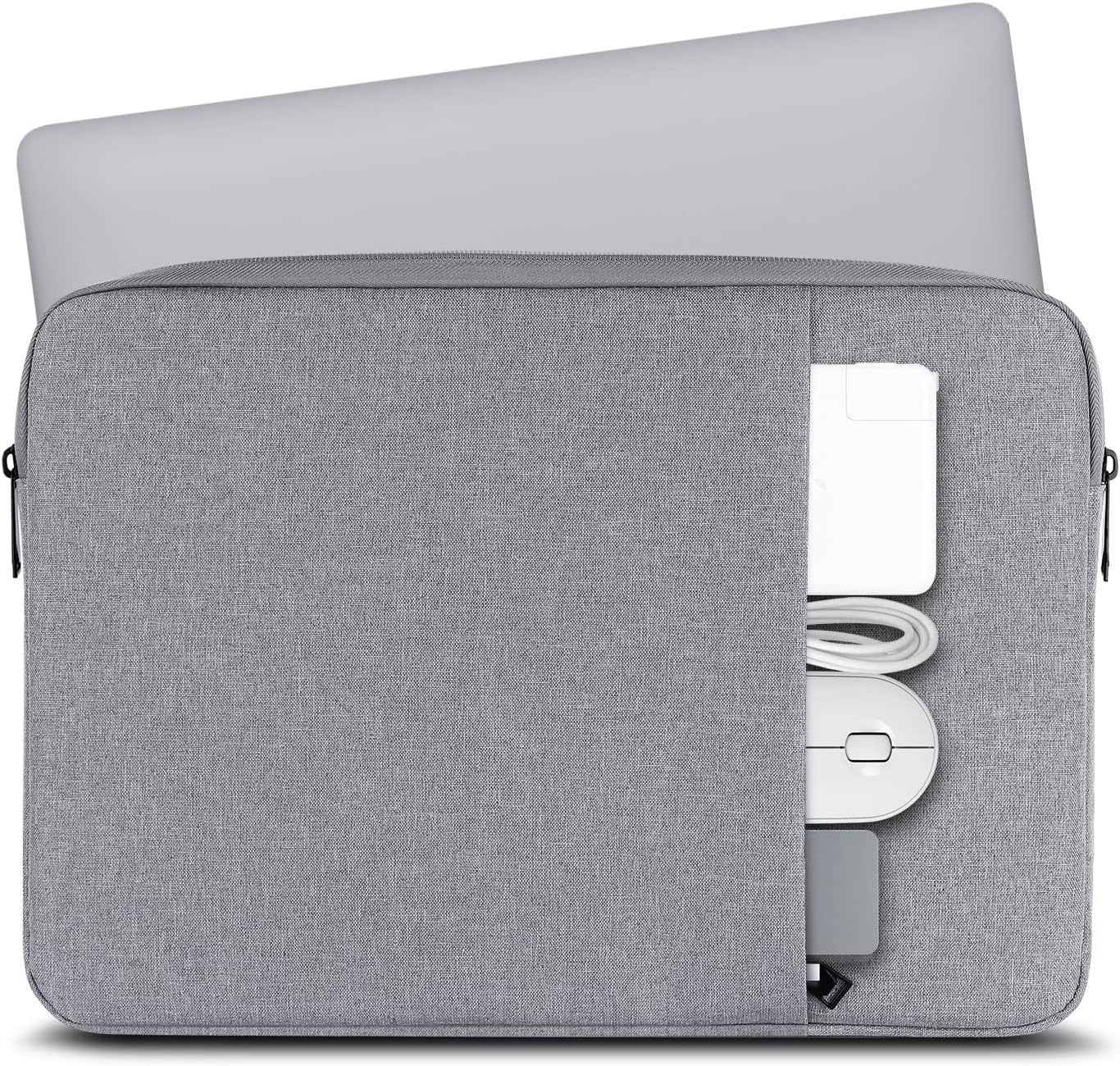 Chelory Laptop Sleeve Case for 14-15.6 Inch Notebook Computer Ultrabook, 16 Inch MacBook Pro/14 Inch MacBook Pro Protective Cover Case Shockproof Water Resistant Carrying Bag, Gray