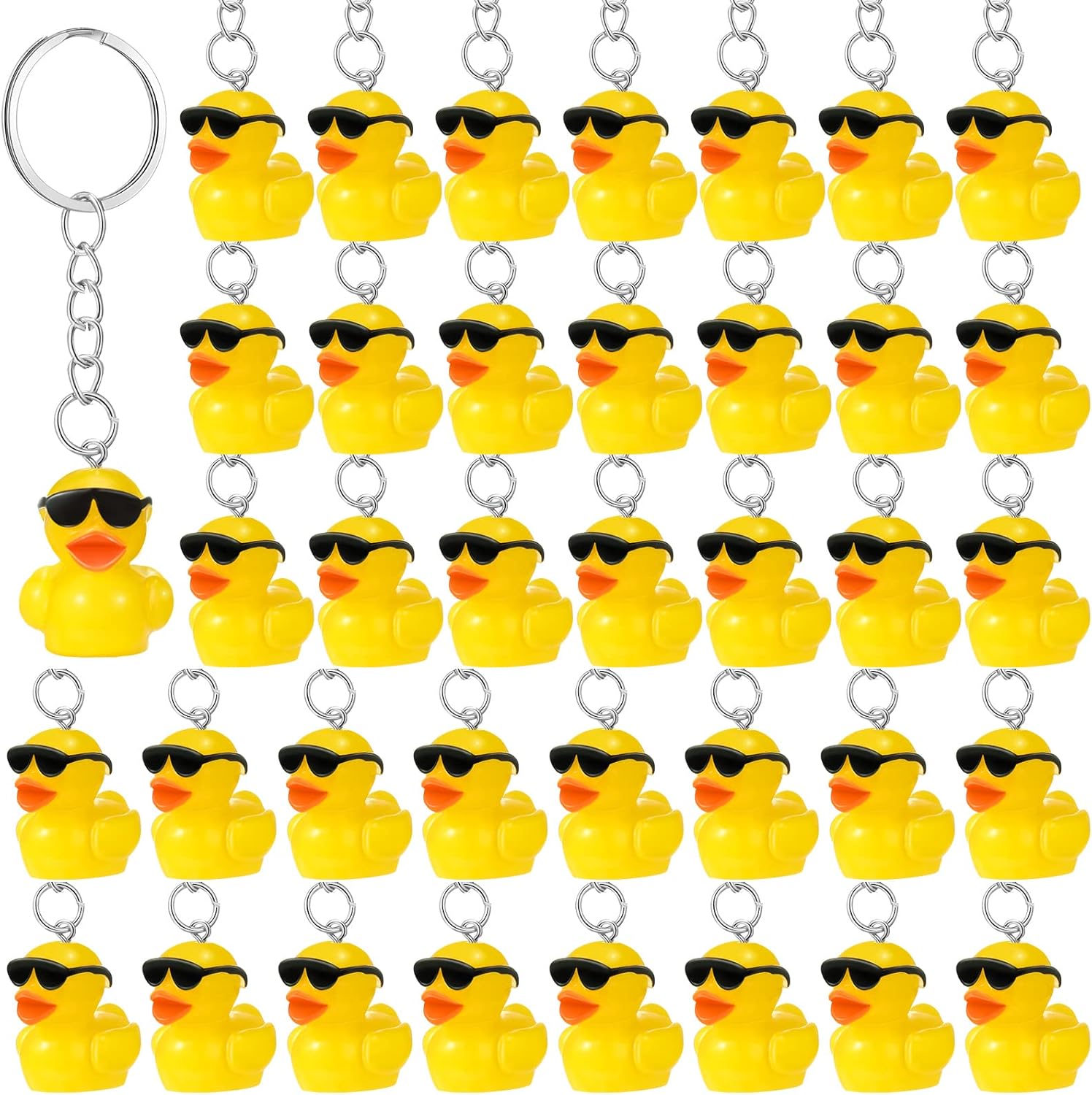 36 Pcs Duck Keychains Miniature Duck Party Favors Tiny Duck
