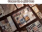 Draupnir Vintage Aesthetic Scrapbook Kit(346pcs), Bullet Junk Journal Kit with Journaling/Scrapbooking Supplies, Stationery, A6 Grid Notebook with Graph Ruled Pages.DIY Gift for Teen Girl Kid Women.