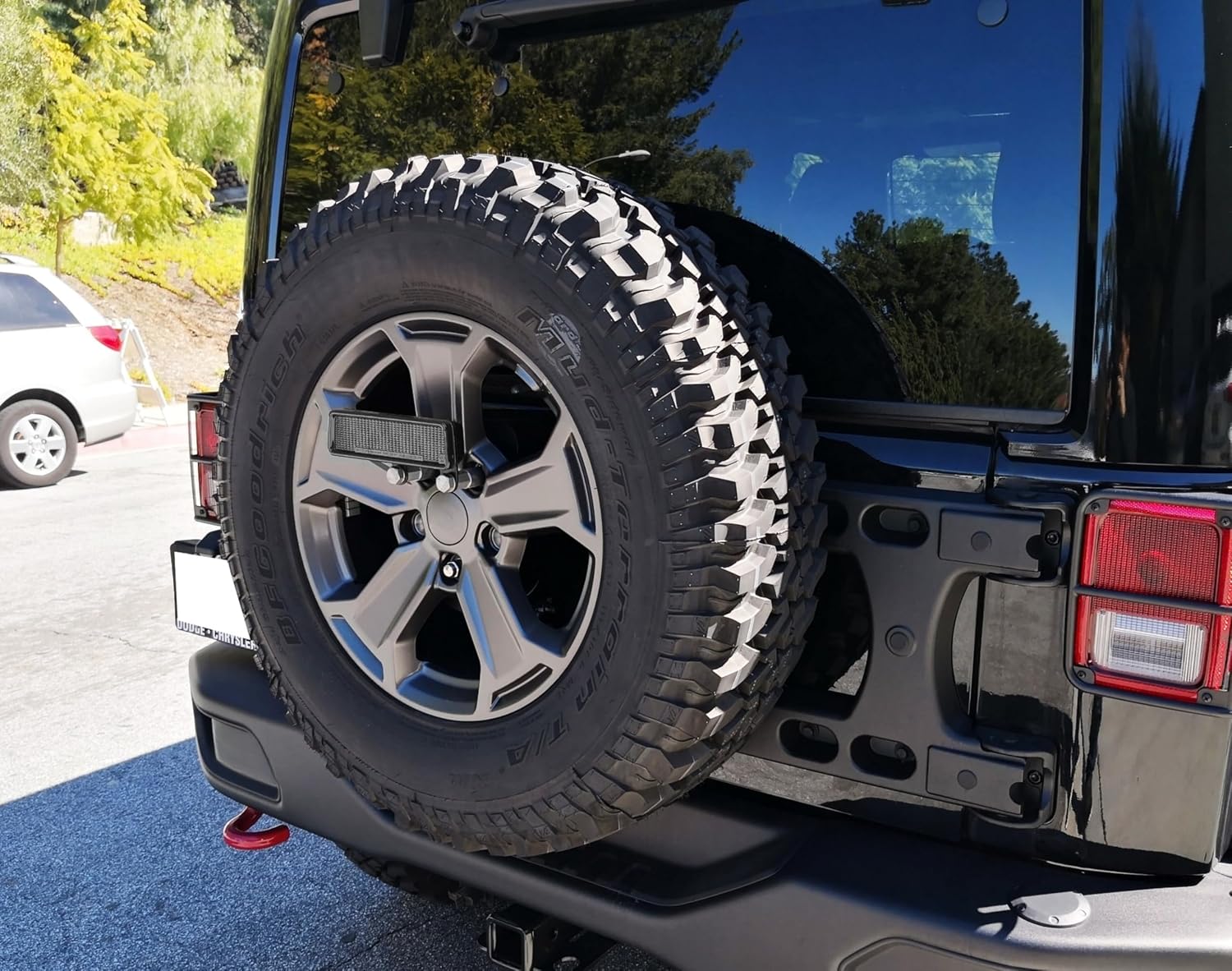 iJDMTOY Smoked Lens Race Car Style Strobe LED 3rd Brake Light Assembly w/o Base Compatible With Jeep 2007-2017 Wrangler JK JKU, Powered by 8 Red LED Emitters