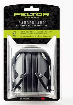 Peltor Sport RangeGuard Electronic Hearing Protector, NRR 21 dB, Ear Protection for the Range, Shooting and Hunting