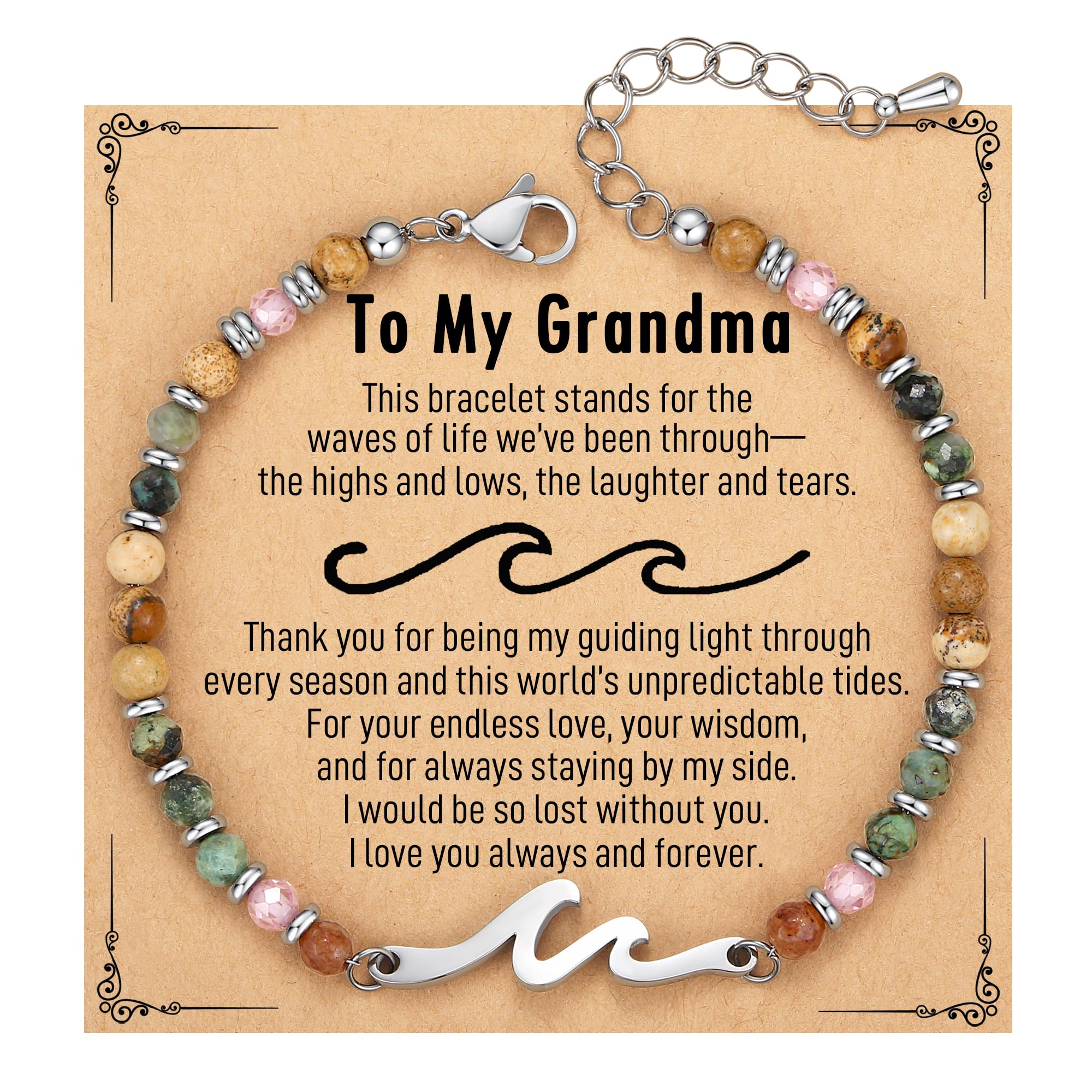 TONY &amp; SANDY Friend Gifts for Women, Unique Birthday Gifts for Women, Sister Gift from Sister, Wave Bracelet, Christmas Stocking Stuffers for Woman Female, Bestie Friendship Bracelets