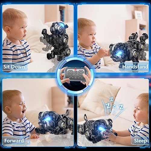 Miniatura 3 de Robot de control remoto para niños, robot recargable programable con funciones de canto, baile y tacto para niños de 3, 4, 5, 6, 7, 8, 9 o más,