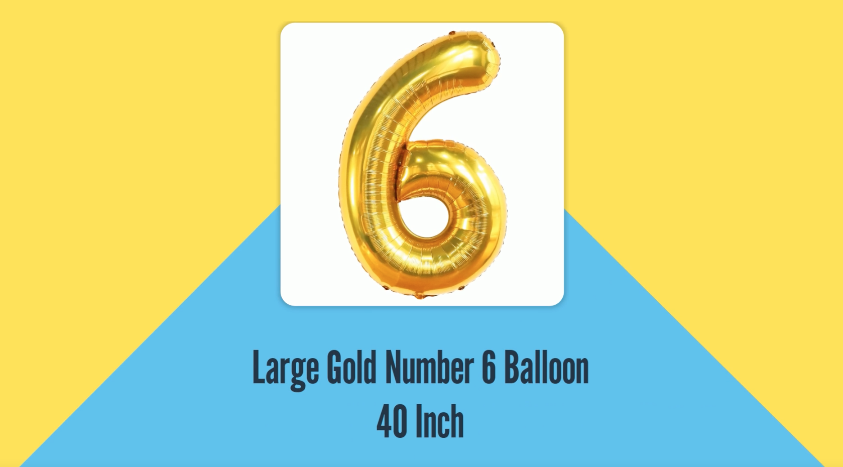 Amazon.com: KatchOn, Giant Gold Number 6 Balloon - 40 Inch | 6th
