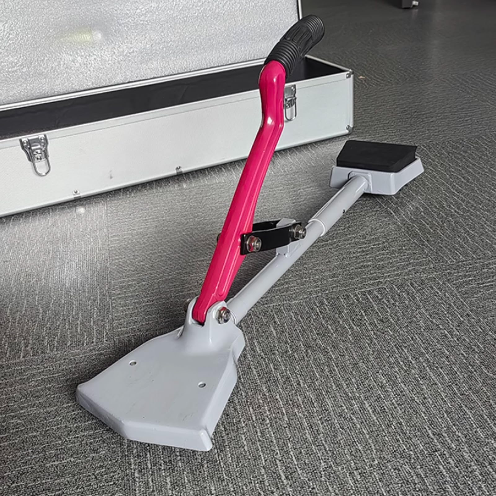 Kit de civière de tapis – Outil de pose avec poignée en caoutchouc souple et pinces pour l'installation de tapis, revêtements de sol, tissus d'ameublement, etc