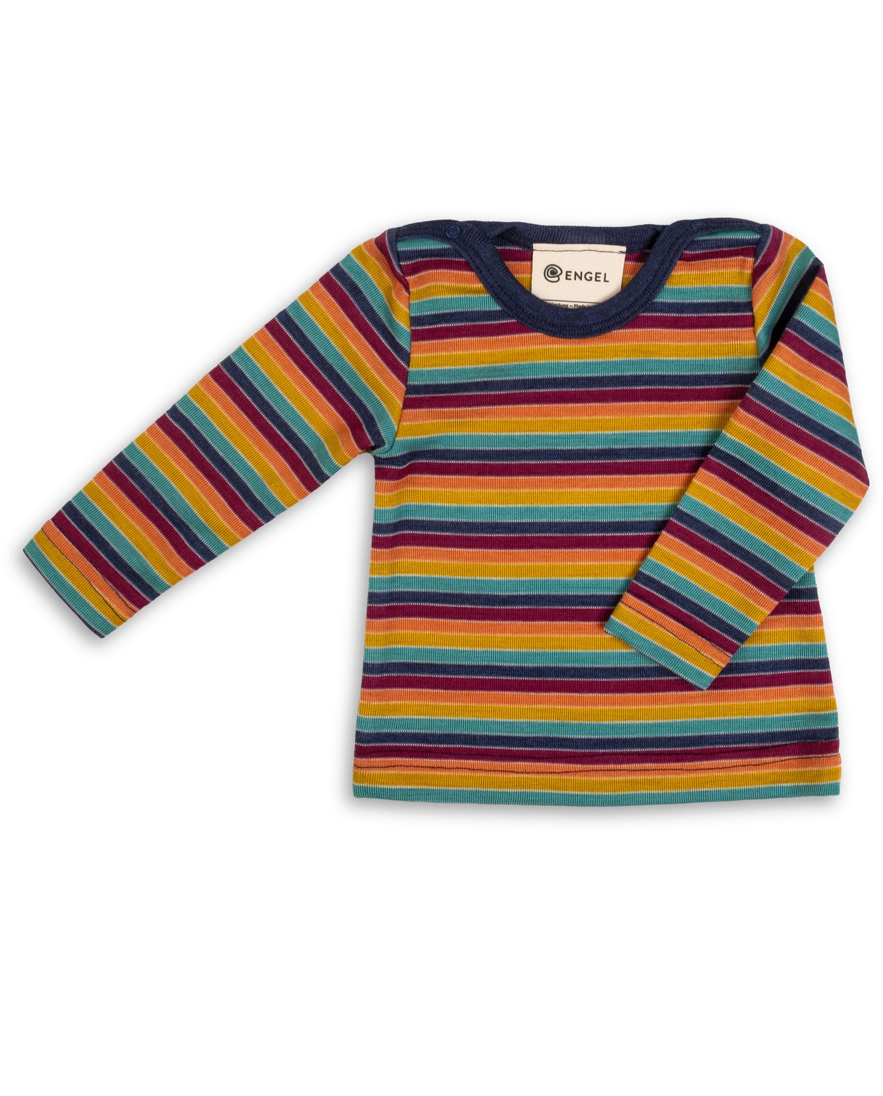 Engel Natur, Babyshirt mit Druckknöpfen 70% Merinowolle, 30% Seide, GOTS Zertifiziert, Made in Germany