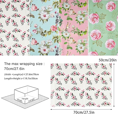 Miniatura 9 de PLULON 6 hojas de papel de regalo de cumpleaños, diseño del espacio exterior para niños, regalo de fiesta de cumpleaños y baby shower