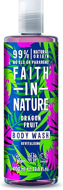 Faith In Nature Natural Dragon Fruit Body Wash, Revitalising, Vegan and Cruelty Free, No SLS or Parabens, 400 ml