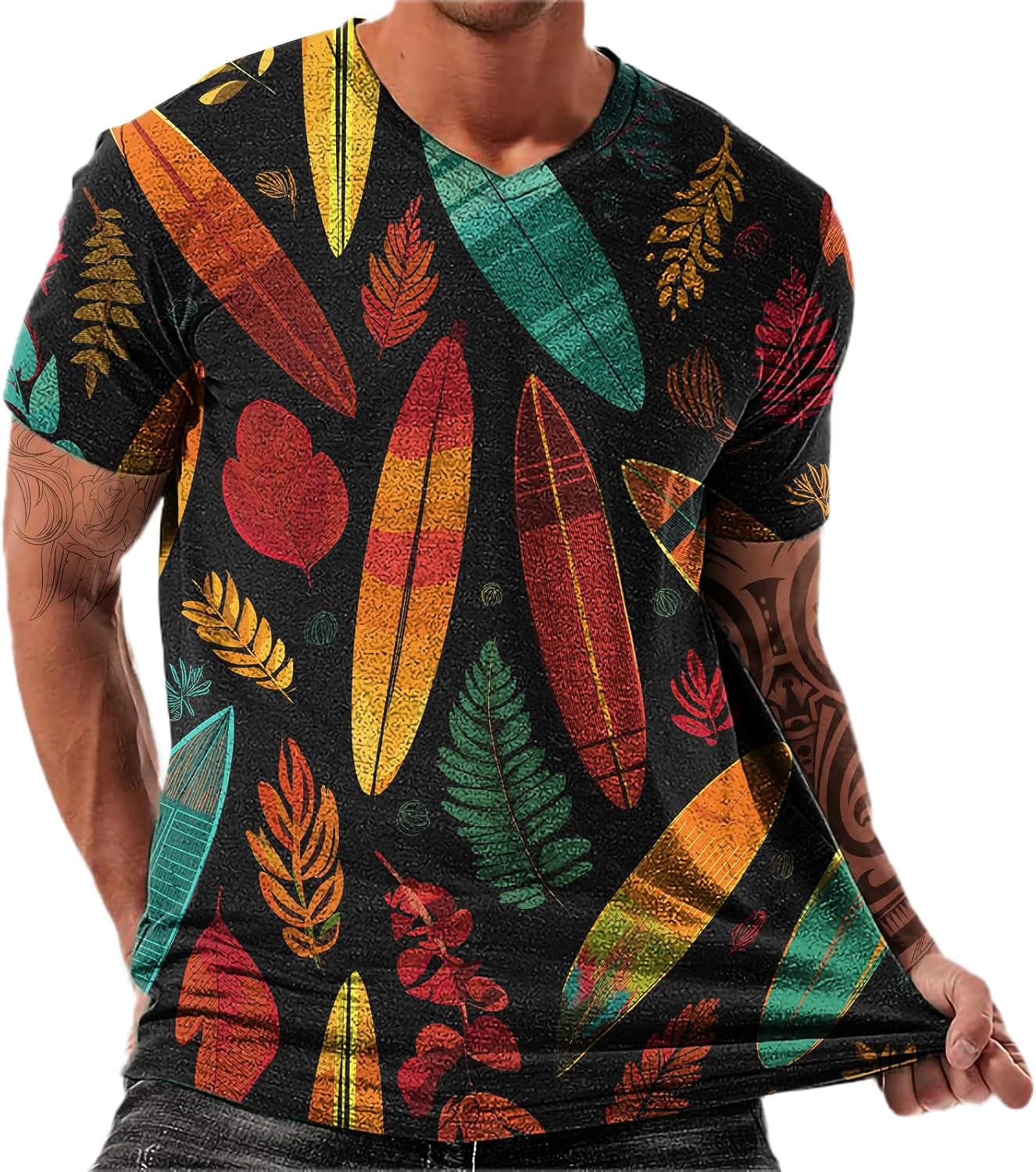 domirica Mens T Shirt Fashion Graphic V Neck Short Sleeve Basic Tops Casual Lightweight Comfy Streetwear Tees