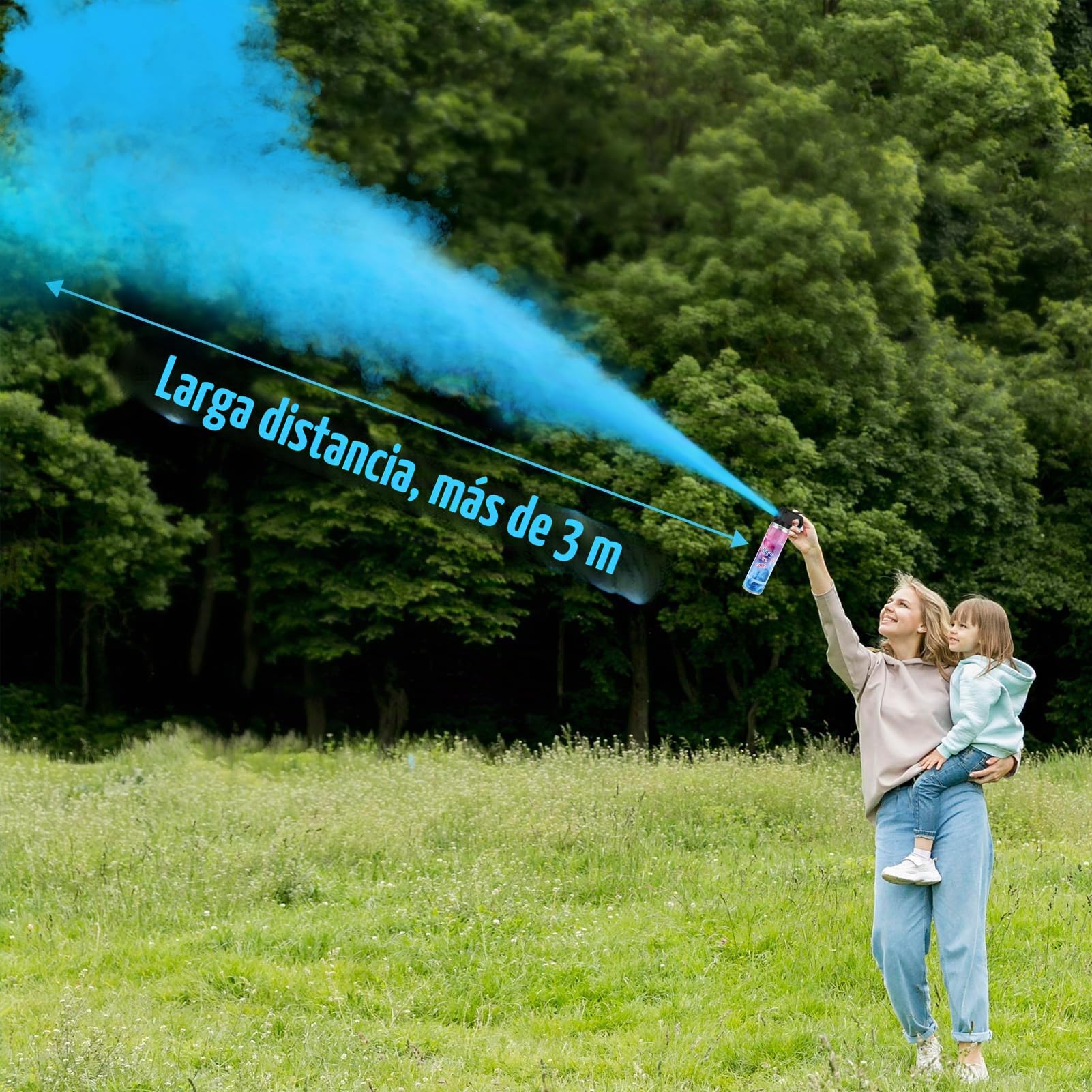 Canon Confettis Gender Reveal- Azul, juego de 2 - con polvo de cánones de confeti biodegradables al 100% para revelación de fiesta de prenatal para anuncios de sexos bebé niño